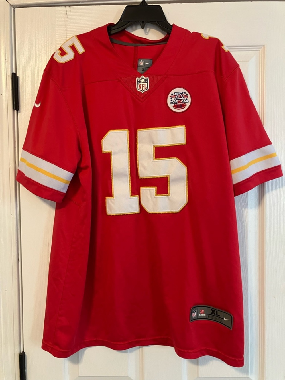 Kansas City Chiefs NFL Patrick Mahomes #15 Red Nike On Field Jersey Size XL